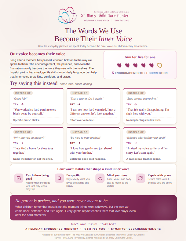 The Words We Use Become Their Inner Voice